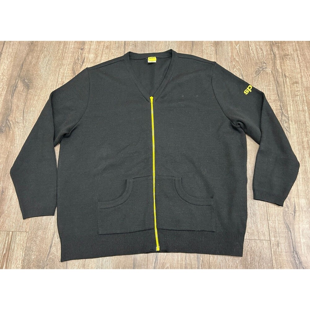 Official Mens Spirit Airlines Employee Sweatshirt Cardigan Uniform Black 2X